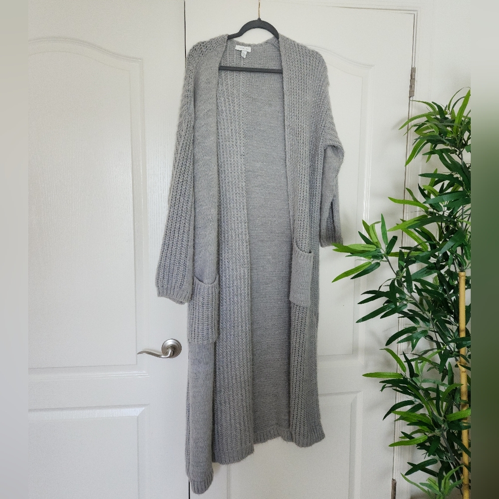 Topshop Mixed Stitch Longline Cardigan